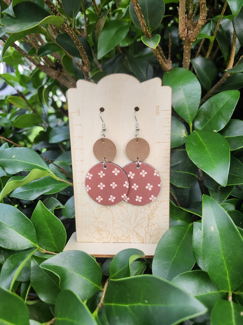 Handmade Boho Floral Drop Earrings